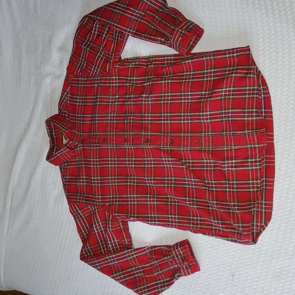 L.L. Bean flannel shirt mens medium red